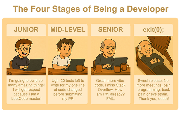The four stages of being a developer